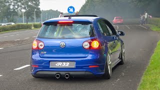 BEST OF VW GTIR Leaving Carmeet 2021 AntiLag Burnouts Launch  R32 R36 GTIs 6R 7R 8R VR6 [upl. by Ilah]