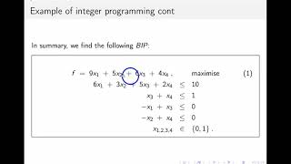 Integer programming by example [upl. by Lotti]