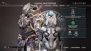 Warframe  Player Showcase ExploiterDeck12 MR31 ElderLich MR24 QuakPack MR30 [upl. by Vyky791]