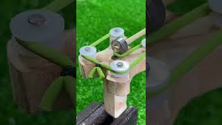 Handcraft a hand wooden crossbow  Craft Idea  DIY [upl. by Brenda737]