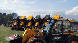 JCB Dancing Diggers at Chatsworth Country Fair 2023 an amazing Display [upl. by Margi]