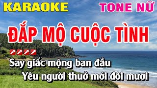 Karaoke Đắp Mộ Cuộc Tình Tone Nữ Nhạc Sống  Nguyễn Linh [upl. by Melvin]