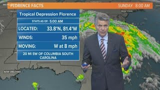 FLORENCE Sunday 9 am update [upl. by Woodring476]