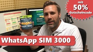 WhatsApp SIM 3000 PrepaidKarte inkl 50 Gutschein [upl. by Pilihp]