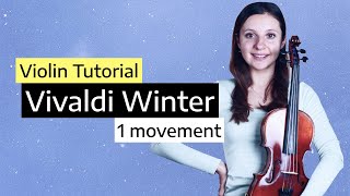 Vivaldi Winter 1 Movement Violin Tutorial [upl. by Caroline]