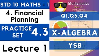 Financial Planning  Practice Set 43 Lecture 1  SSC Class 10th Algebra  Maths 1  Maharashtra [upl. by Piegari]