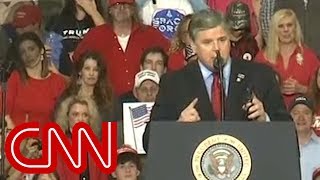 Sean Hannity appears on stage at Trumps rally [upl. by Sirahs898]