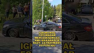 Ignorował fotoradar Mercedesem E63 AMG kilkanaście razy samochody motoryzacja kierowcy news [upl. by Anelys]