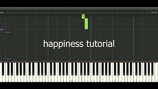 rex orange county  happiness piano tutorial [upl. by Anne-Marie]