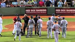 Red Sox Indians benches clear [upl. by Snyder]