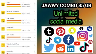 JAWYY 35 GB COMBO WITH UNLIMITED SOCIAL MEDIA jawwy [upl. by Py]