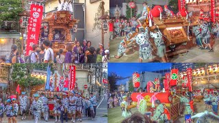 2024722 都島区 都島神社 夏祭り 宵宮 枕太鼓 宮入り など都島南通一丁目太鼓講·さくら子ども太鼓講·中地区太鼓講 [upl. by Hinch]