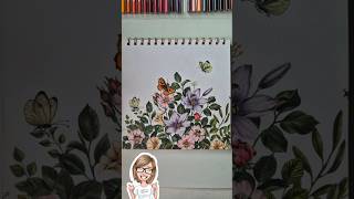 Kolorowanka łąkaart kolorowanie coloring crayons kredki coloringbook kolorowanki artist [upl. by Ecidna]