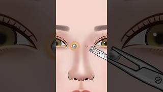 ASMR treatment for infected nose piercingasmr animation trending shorts satisfying viral [upl. by Grim786]