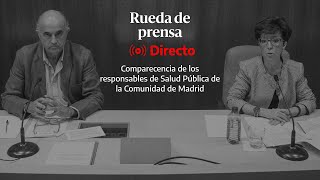 🔴 DIRECTO  La Comunidad de Madrid actualiza la situación epidemiológica en la región [upl. by Trude]