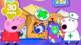 Crafting Cardboard Houses 📦  Peppa Pig Full Episodes [upl. by Imekawulo]