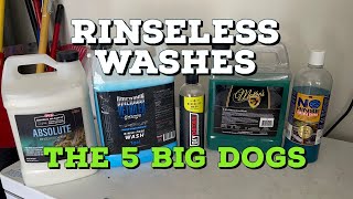 Rinseless Washes The 5 Big Dogs Auto Detailing Car Washing [upl. by Aynat529]