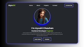 How To Create Portfolio Website Using HTML And CSS  Personal Portfolio Website In HTMl amp CSS [upl. by Ydualc]