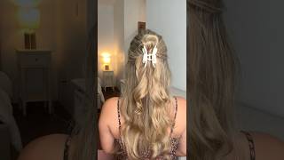 Claw Clip Half Up Hairstyle Quick amp Easy Hair Tutorial  Summer Hairstyles [upl. by Akkahs]