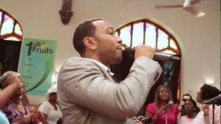 John Legend surprises Baptist Church in West Philly quotHow I Got Overquot [upl. by Schear112]