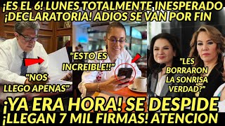 LUNES DE LOCURAA TOTAL SE DESPIDEN LLEGAN 7 MIL FIRMAS ADIOS DECLARATORIA PRESIDENTA ACTUA BOOM [upl. by Nicki]