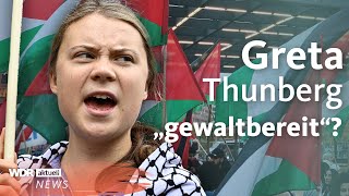 Dortmund Polizei verbietet Greta Thunberg Teilnahme an ProPalästinaDemo  WDR Aktuelle Stunde [upl. by Mirabel]