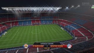 FIFA 14 Career Mode Episode 5 FC Barcelona vs Atletico Madrid Spanish Super Cup [upl. by Yliah769]