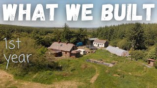 YEAR 1 Everything we built on our Homestead from SCRATCH Timelapse [upl. by Adrahc]