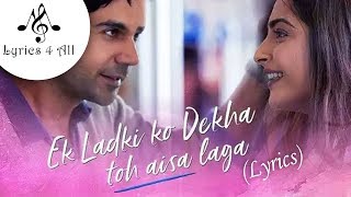 Ek Ladki Ko Dekha Toh Aisa Laga  Title Song  Darshan Raval Lyrics [upl. by Eelyme]