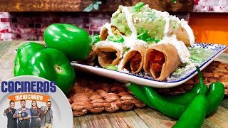 Receta Flautas de pollo  Cocineros Mexicanos [upl. by Issi749]