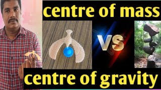 differences between centre of mass and centre of gravity  system of particles and rotational motion [upl. by Fong]