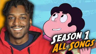 BEST CARTOON MUSIC  Steven Universe Season 1 All Songs REACTION [upl. by Davie]