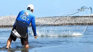 Así se PESCA con Atarraya en la Desembocadura de los Ríos [upl. by Lucier]