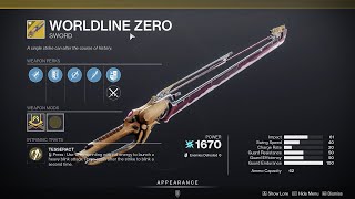 HOW TO GET WORLDLINE ZERO  DESTINY 2 [upl. by Calabresi164]