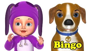 Bingo Dog Song  Bingo Kids Songs 3D Animation Bingo Nursery Rhymes for Children [upl. by Calderon]