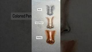 Nose tutorial youtube drawing kaur13 arts viralvideo trending ashorta [upl. by Idoux285]