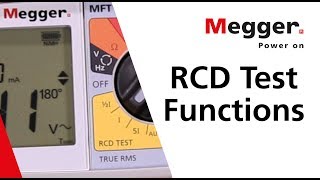 MFT1741 RCD Test Functions  Megger auto test facility ramp test [upl. by Aisatsan]