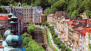 Karlovy Vary  The Colourful Czech Spa Town • 4K 60FPS HDR Walking Tour [upl. by Weldon934]