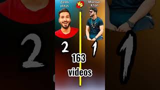 Zalmi Plays VS Mishkat Khan shorts comparisonDaniyalSajjad [upl. by Yrdua507]