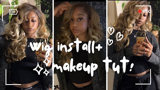 GRWM TO CATFISH ON INSTA Latisha Wig InstallMini Makeup TuTT [upl. by Aeriel628]