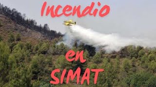 COMUNICACIONES AEREAS para sofocar Incendio de SIMAT Valldigna VALENCIA [upl. by Melac]