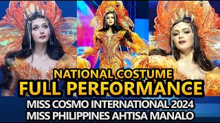 Ahtisa Manalo FULL PERFORMANCE  National Costume Competition  Miss Cosmo International 2024 [upl. by Ellehcil628]