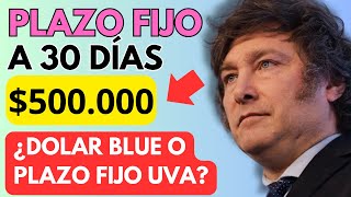 💥 ¿Le GANA al DOLAR BLUE 👉 Esto PAGA un PLAZO FIJO UVA a 30 días por NUEVAS medidas de JAVIER MILEI [upl. by Yespmed]