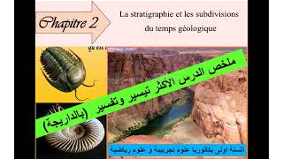 résumé du chapitre 2 la stratigraphie et les subdivisions du temps géologique ملخص بالداريجة [upl. by Reena]