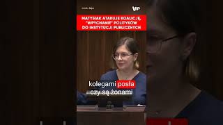 Matysiak atakuje koalicję quotwpychaniequot polityków do instytucji publicznych [upl. by Durr263]