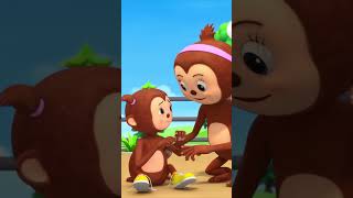 5 Little Monkeys 🐵  LittleBabyBum shorts  Nursery Rhymes for Babies [upl. by Abocaj]