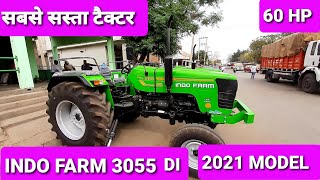 INDO FARM 3055 DI 60 Hp Review Sabse Sasta tractor  Ram Ram Tau [upl. by Nolur]