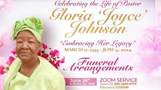 Memorial  Pastor Gloria Joyce Johnson [upl. by Marilla]