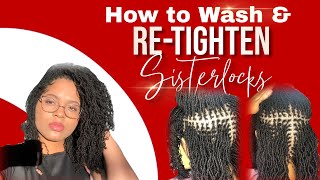 How To Wash and Retighten Sisterlocks 4point rotation [upl. by Lehcer]