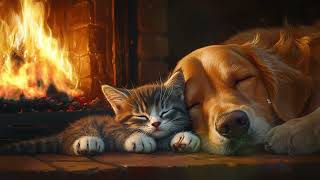 Gentle Piano Music and Crackling Fire Relaxing Sounds for Sleep Study and Calmness [upl. by Susan]